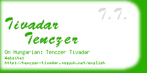 tivadar tenczer business card
